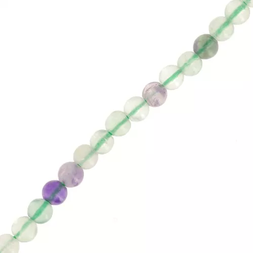 Perline rotonde da 4 mm in pietra semipreziosa - Fluorite x38cm