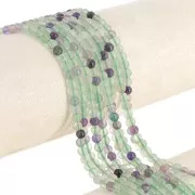 Perline rotonde da 4 mm in pietra semipreziosa - Fluorite x38cm