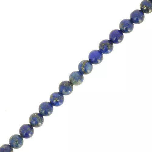 Perline rotonde 4 mm in pietra semipreziosa - Lapislazzuli x38cm