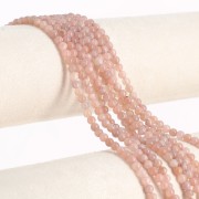 Perline rotonde da 4 mm in pietra semipreziosa - Mix di Peach Moonstone x38cm
