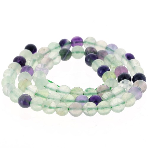Perle sfaccettate rotonde da 6 mm - Fluorite x37cm
