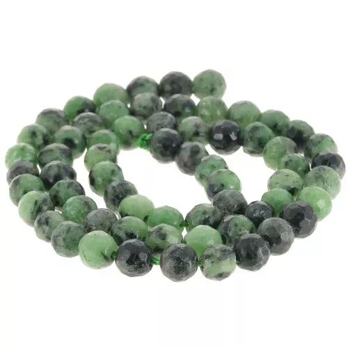 Perle sfaccettate rotonde da 6 mm - Rubis Zoisite x37cm