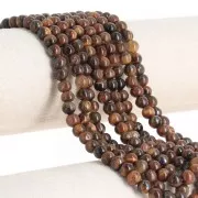 Perline rotonde da 6 mm in pietra semipreziosa - occhio di tigre x37cm