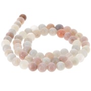 Perline rotonde da 6 mm in pietra semipreziosa - Mix di Peach Moonstone x39cm|raw }}