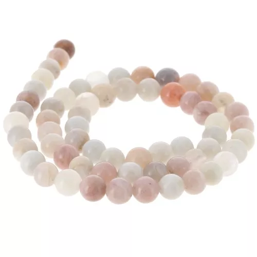 Perline rotonde da 6 mm in pietra semipreziosa - Mix di Peach Moonstone x39cm