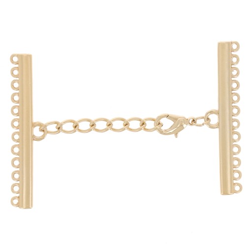 Chiusura a 12 file da 45 mm per bracciale e collana - Dorato x1