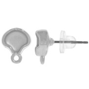 Cymbal- Orecchini perno per Ginko 12x10 mm - Kamares - Argento antico x2