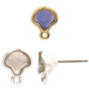 Cymbal- Orecchini perno per Ginko 12x10 mm - Kamares - Argento antico x2