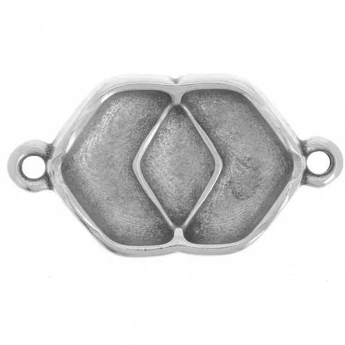 Cymbal - Distanziatore per perline Chevron 23x13mm - Vatos Argento antico x1