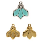 Cymbal - Ciondolo per perle Kite 19x17 mm - Dentro - Dorato con oro fino x1