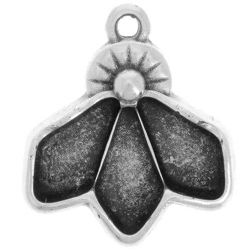 Cymbal - Ciondolo per perle Kite 19x17 mm - Dentro - Argento antico x1