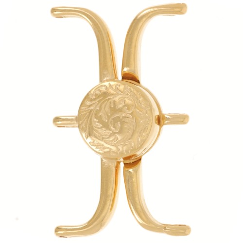 Cymbal chiusura magnetica per perline Delica 11/0 30x18mm Souda III oro fino