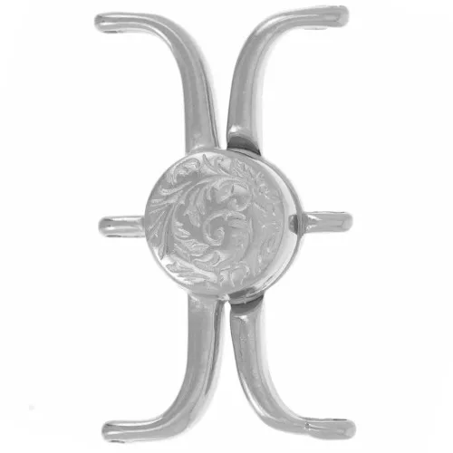 Cymbal chiusura magnetica per perline Delica 11/0 30x18mm Souda III argento antico