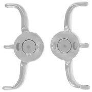 Cymbal chiusura magnetica per perline Delica 11/0 30x18mm Souda III argento antico