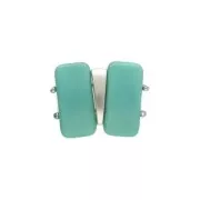 Cymbal - Connecteur pour perles Carrier 17x8 mm Maratha - Placcato argento antico