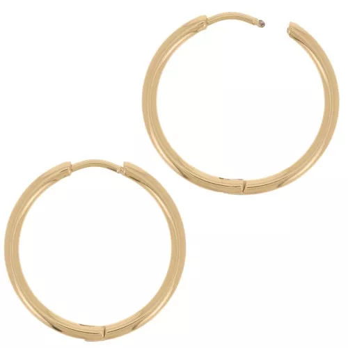 Monachelle rotonde da 24 mm da decorare - Acciaio inox 304L dorato x2