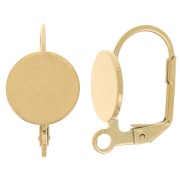 Monachelle da 17mm per cabochon da 10mm - Acciaio inossidabile dorato x2