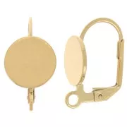 Monachelle da 17mm per cabochon da 10mm - Acciaio inossidabile dorato x2