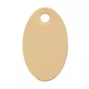 Ciondoli ovali 10x6 mm - Acciaio inossidabile 304 dorato x4