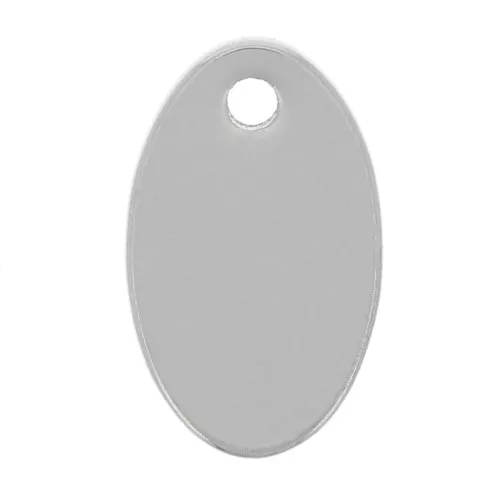 Ciondoli ovali 10x6 mm - Acciaio inossidabile 304 x4