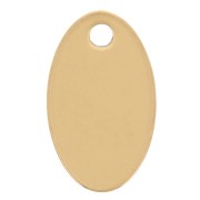 Ciondoli ovali 12x7 mm - Acciaio inossidabile 304 dorato x4|raw }}