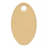 Ciondoli ovali 12x7 mm - Acciaio inossidabile 304 dorato x4