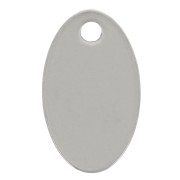 Ciondoli ovali 12x7 mm - Acciaio inox 304 x4|raw }}