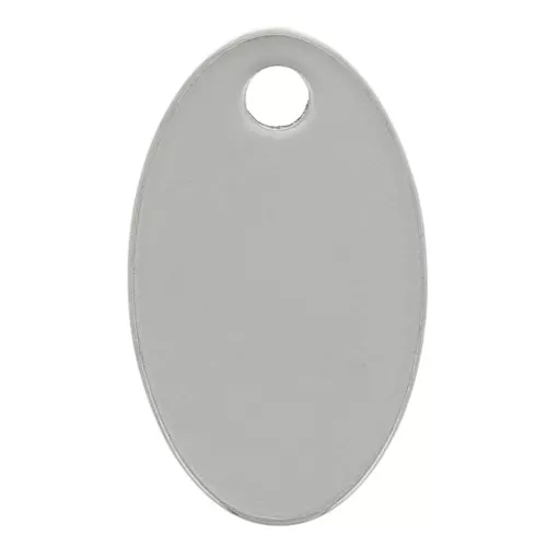 Ciondoli ovali 12x7 mm - Acciaio inox 304 x4