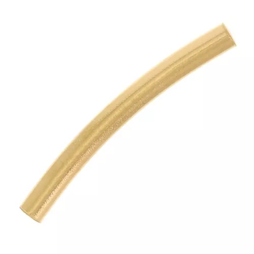 Perlina tubolare curva 20x2 mm - acciaio inox 304 dorato x1