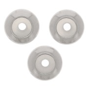 Perlina stopper da 6 mm con foro da 2 mm - acciaio inox 316 x1