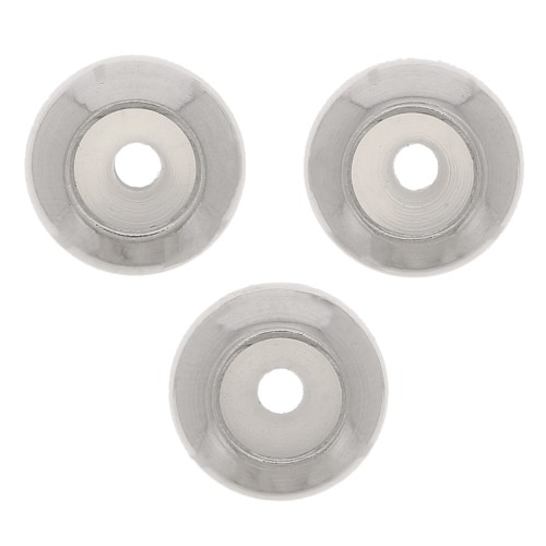 Perlina stopper da 6 mm con foro da 2 mm - acciaio inox 316 x1