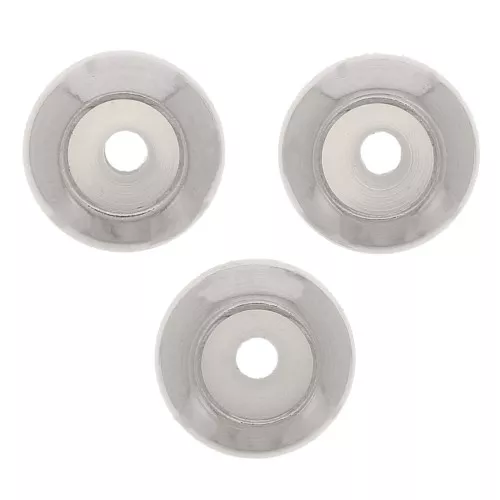 Perlina stopper da 6 mm con foro da 2 mm - acciaio inox 316 x1