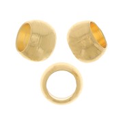 Perline rotonde schiacciabili 4 mm - Dorate in oro fino x25|raw }}