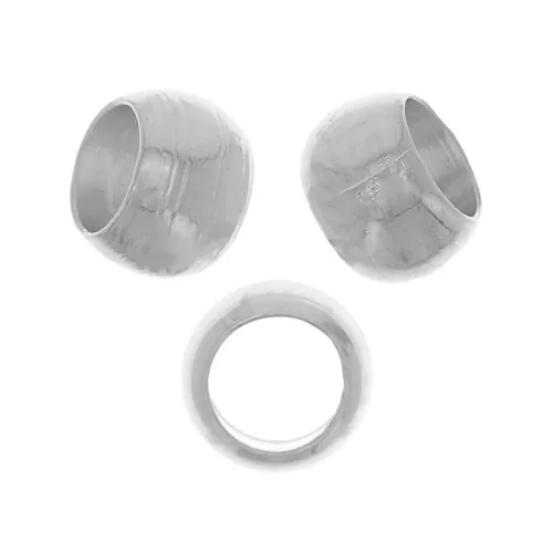 Perline rotonde schiacciabili 4 mm - Argento fino antico x25