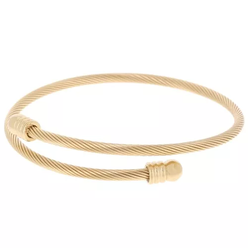 Bracciale ritorto da 3,8 mm con estremità svitabile - Acciaio inox 304 x23,5 cm