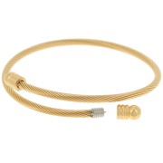 Bracciale ritorto da 3,8 mm con estremità svitabile - Acciaio inox 304 x23,5 cm