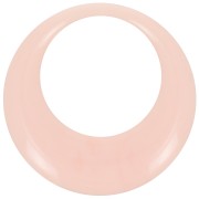 Pendente rotondo cavo in resina opaca 44 mm - Rosa chiaro x1