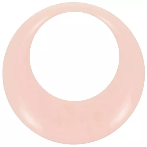 Pendente rotondo cavo in resina opaca 44 mm - Rosa chiaro x1