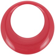 Pendente rotondo cavo in resina opaca 44 mm - Rosso scuro x1