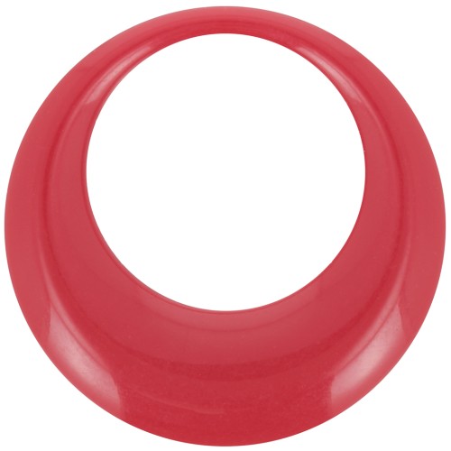 Pendente rotondo cavo in resina opaca 44 mm - Rosso scuro x1