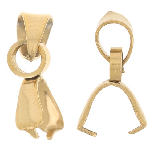 Ganci per pendenti da 14 mm - Acciaio inossidabile dorato 304 x5