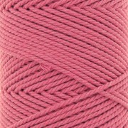 Bobina di cotone macramè da 2 mm - Rosa antico x100m