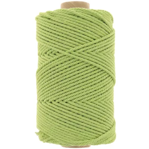 Bobina di cotone macramè da 2 mm - Verde menta x100 m