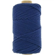 Bobina di cotone macramè da 2 mm - blu navy x100 m