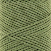 Bobina di cotone macramè da 2 mm - Verde eucalipto x100 m