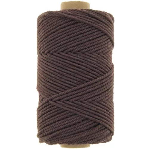 Bobina di cotone macramè da 2 mm - Chocolate x100 m