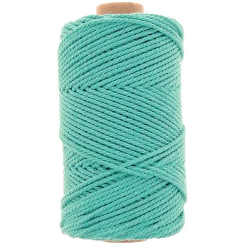 Bobina di cotone macramè da 2 mm - Smeraldo x100 m