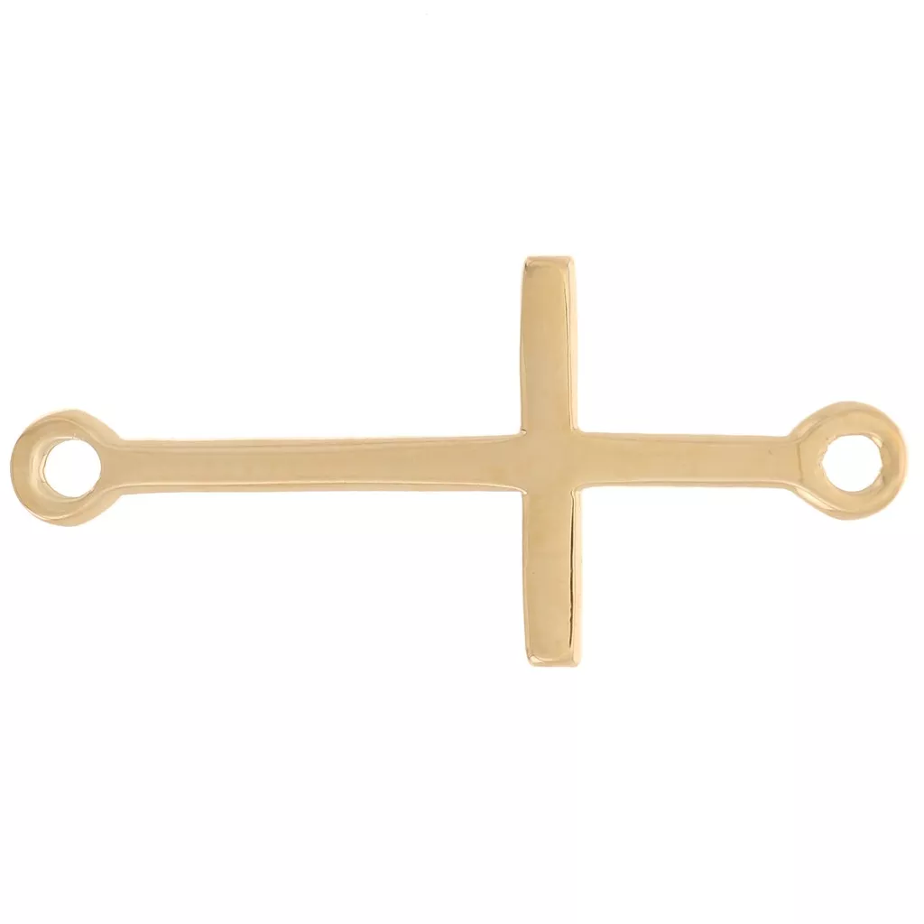 Distanziatore croce 24x11 mm placcato oro micron x1 Perles Co