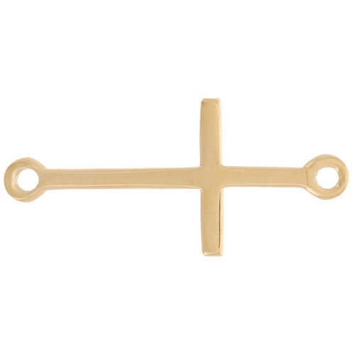 Distanziatore croce 24x11 mm - placcato oro 3 micron x1