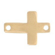 Distanziatore croce 11x8 mm - placcato oro 3 micron x1